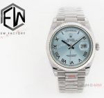 EW Factory Copy Rolex Day-Date President 36mm EW 2836 Watch Ice blue Roman Dial
